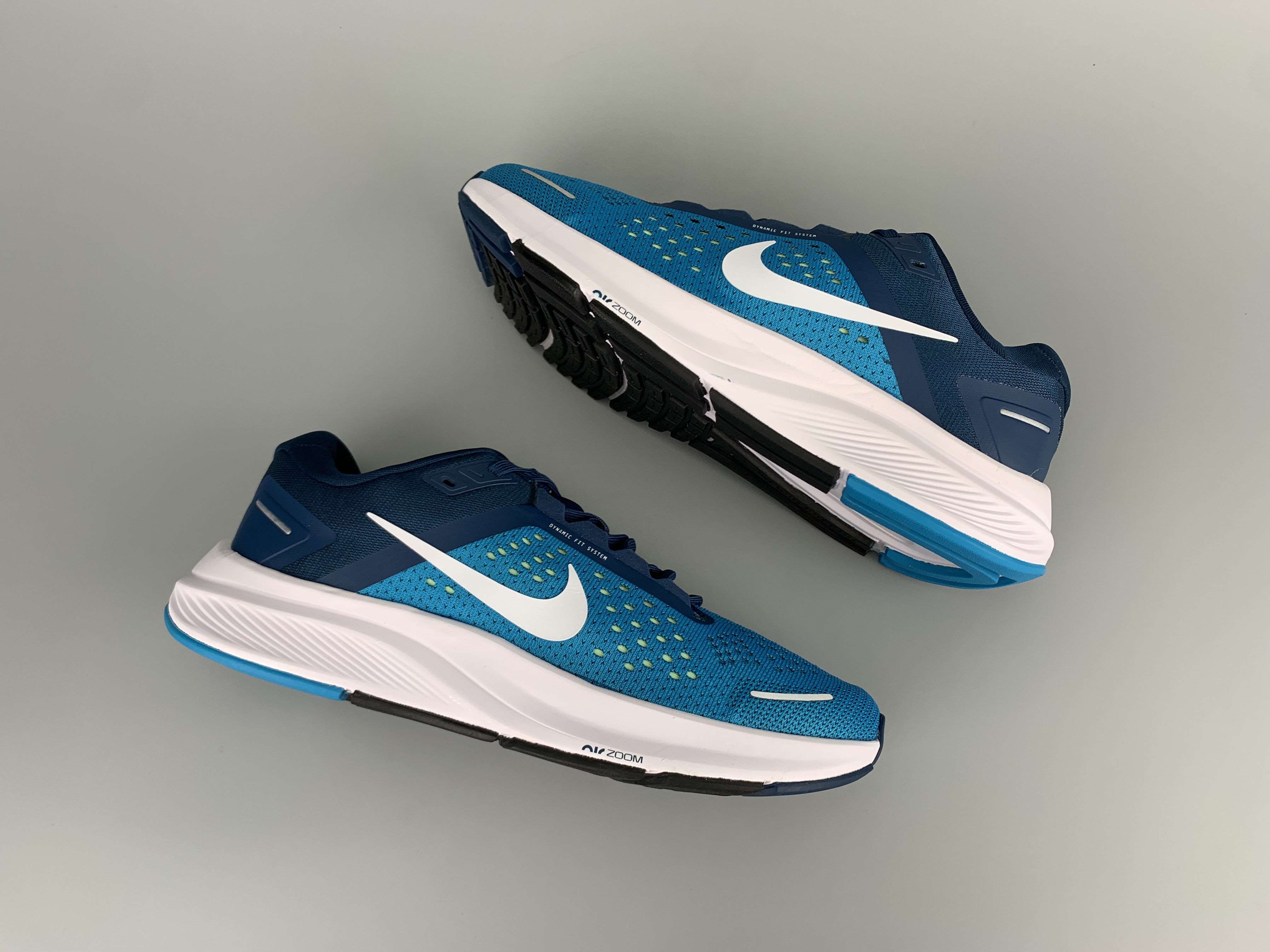2020 Men Nike Zoom Structure 23 Sea Blue White Running Shoes